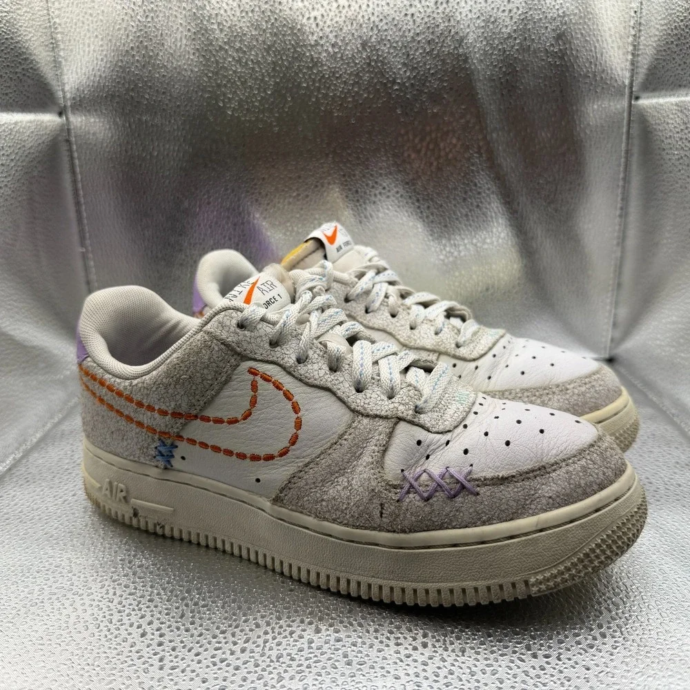 Size 7 Nike Air Force 1 '07 SE 101 White Sail Womens Athletic Shoes DX2348-100‎